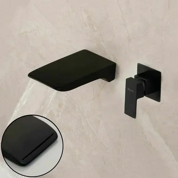Baterie lavoar incastrata Rea Mason negru mat [3]