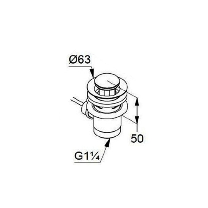 Baterie lavoar Kludi, Pure &amp; Easy, cu ventil metalic, H = 10 cm, crom [3]