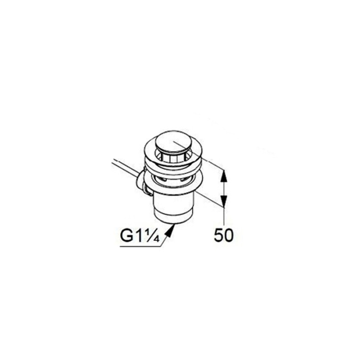 Baterie lavoar Kludi, Pure &amp; Solid, cu ventil metalic, H = 10 cm, crom [3]