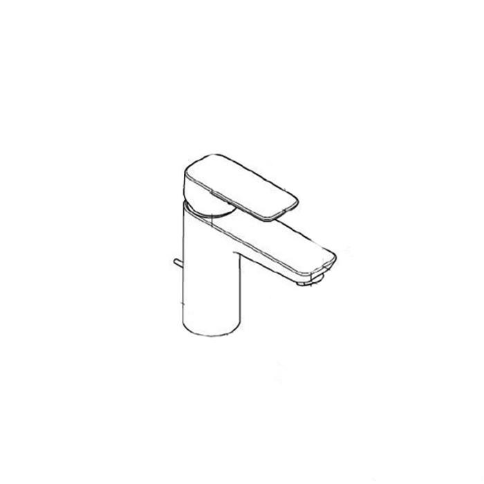Baterie lavoar Kludi, Pure &amp; Style, cu ventil metalic, H = 10 cm, crom [3]