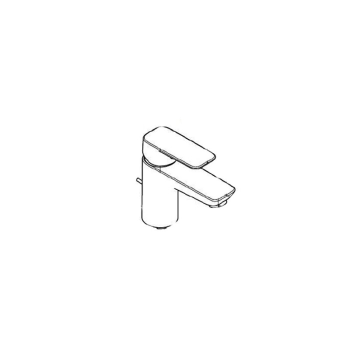 Baterie lavoar Kludi, Pure &amp; Style, H = 7.5 cm, cu ventil metalic,, crom [4]