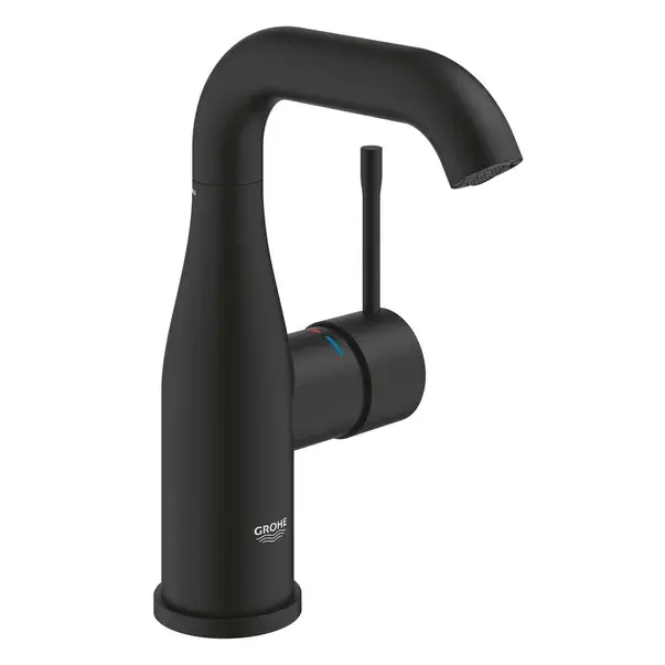 Baterie lavoar monocomanda negru mat Grohe Essence M fara ventil [1]