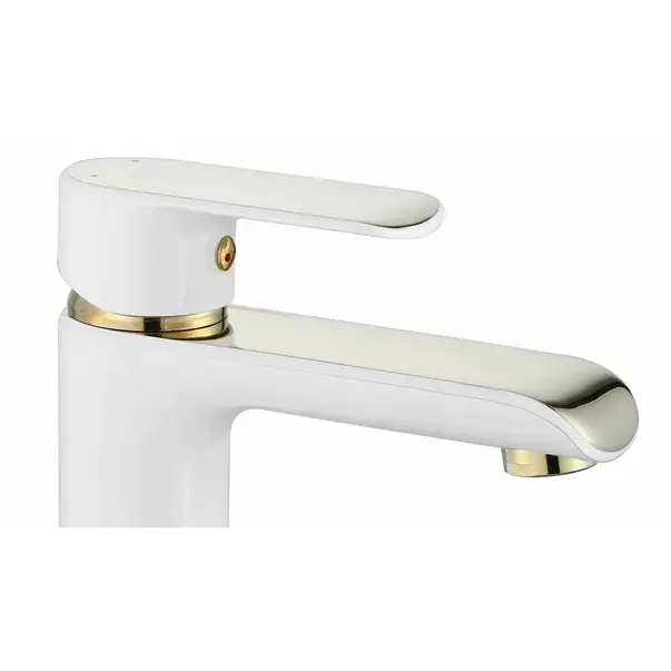 Baterie lavoar Rea Bloom monocomanda alb - auriu [3]