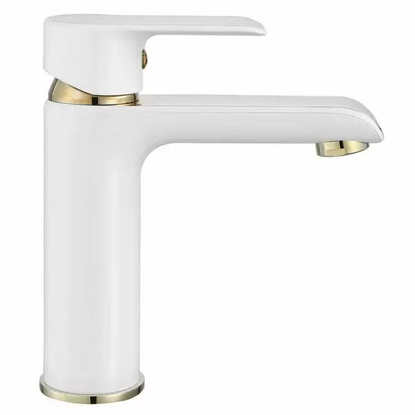 Baterie lavoar Rea Bloom monocomanda alb - auriu [4]