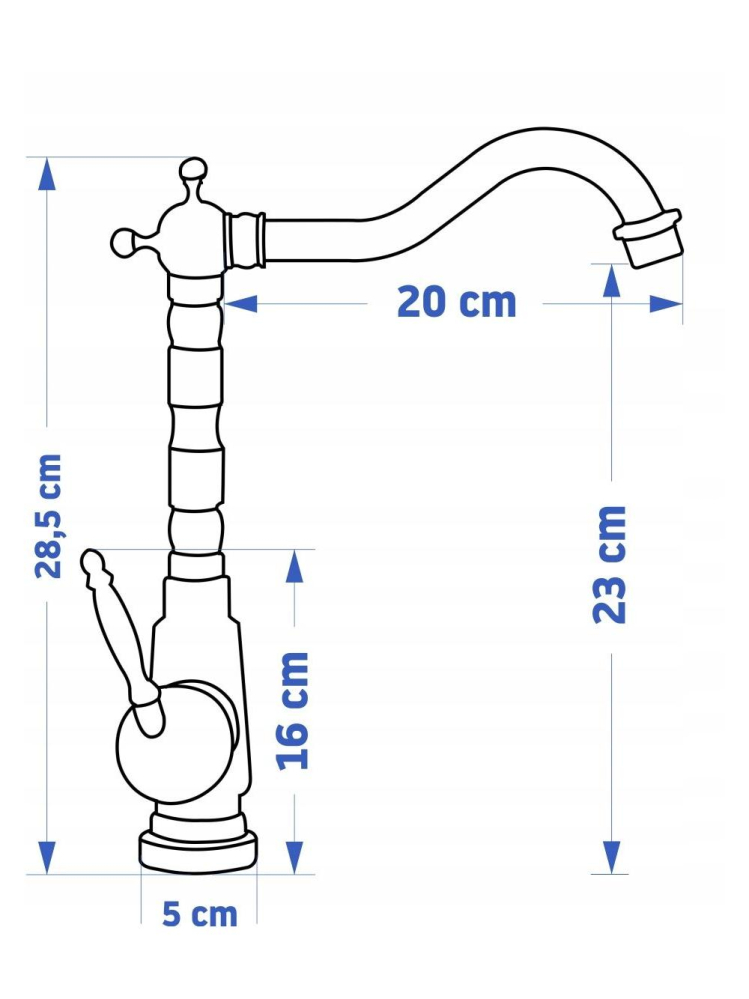 Baterie lavoar Rea Bona cupru periat  [8]