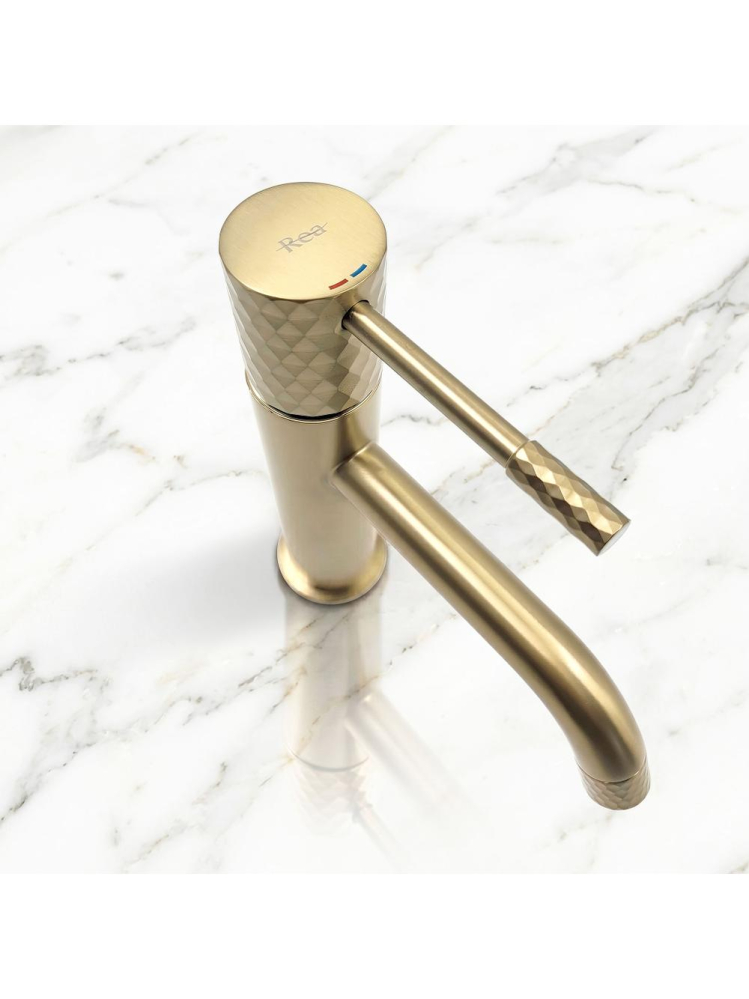 Baterie lavoar Rea Lungo Diamond auriu periat 190 mm montare pe blat [5]