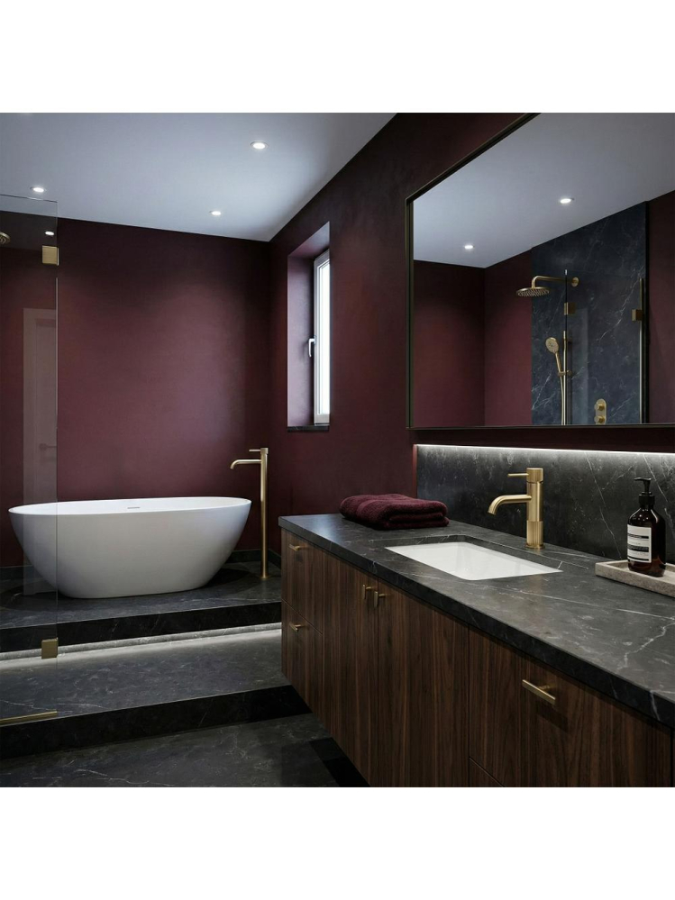 Baterie lavoar Rea Lungo Stripe auriu periat  [4]