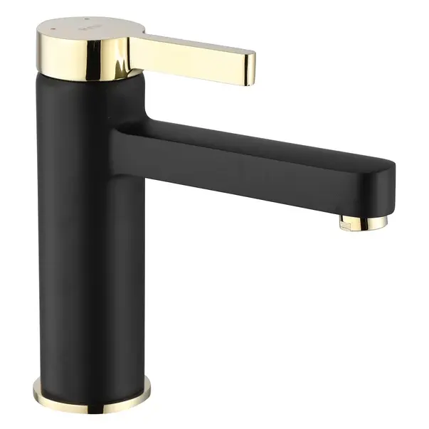 Baterie lavoar Rea Polo monocomanda negru - auriu [1]