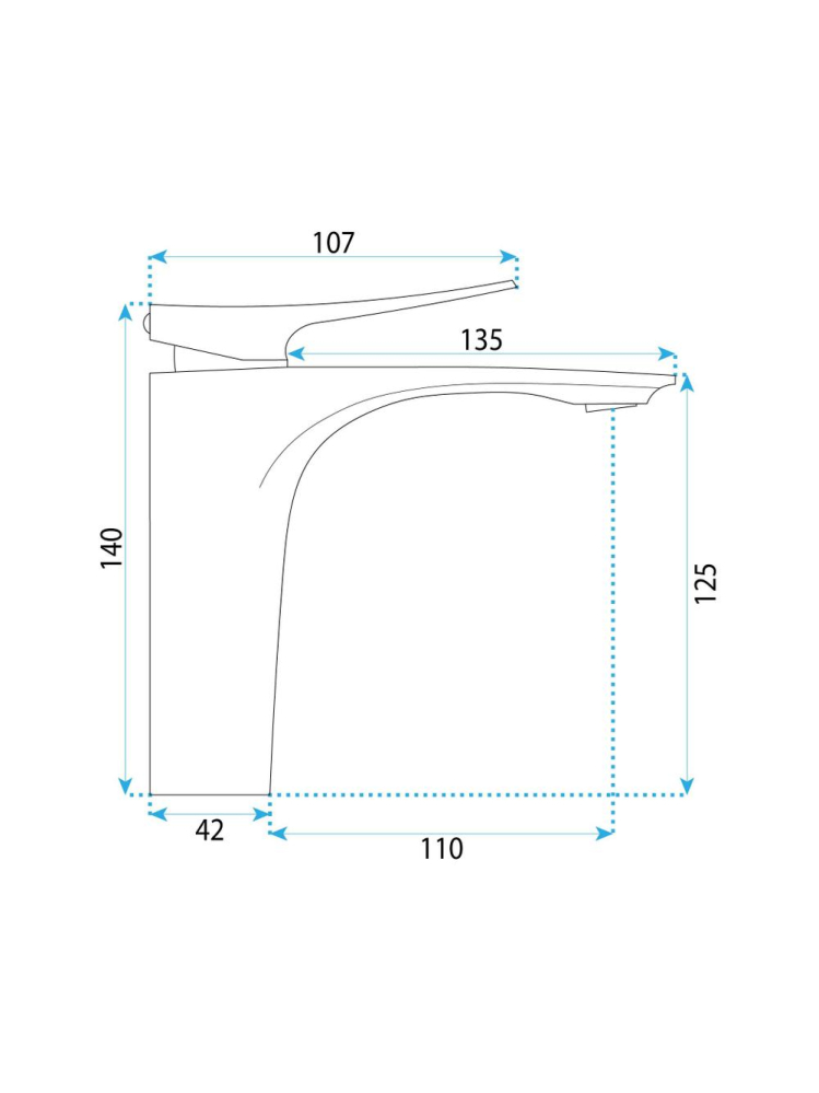 Baterie lavoar REA Vision finisaj titan periat montaj pe blat 110mm [10]