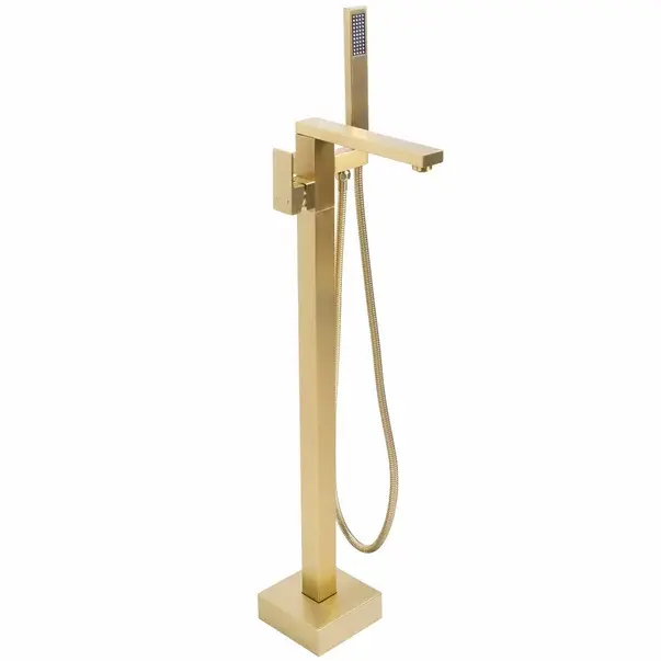 Baterie monocomanda pentru cada freestanding auriu periat Rea Tery [1]