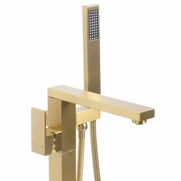 Baterie monocomanda pentru cada freestanding auriu periat Rea Tery [2]