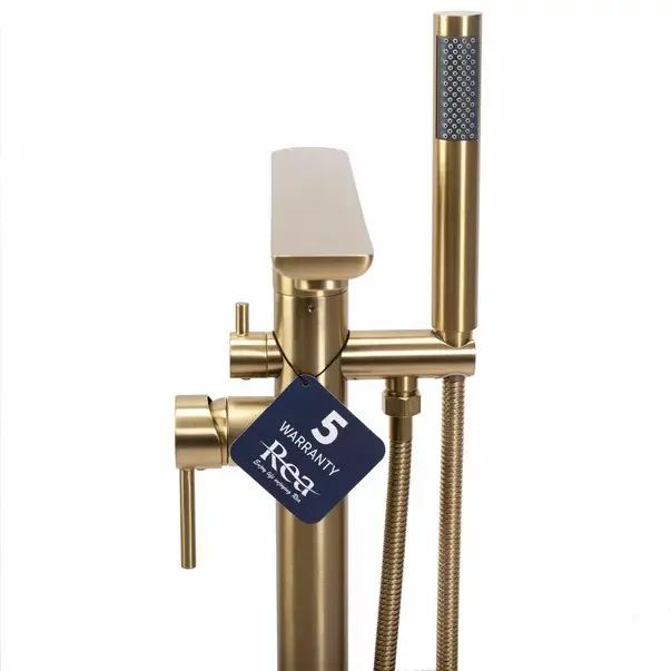 Baterie monocomanda pentru cada freestanding auriu Rea Aras [3]