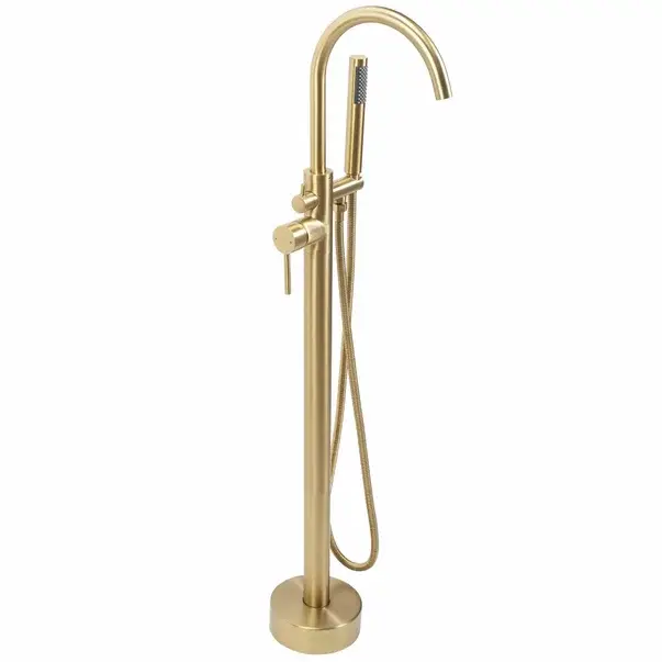 Baterie monocomanda pentru cada freestanding auriu Rea Flores [1]