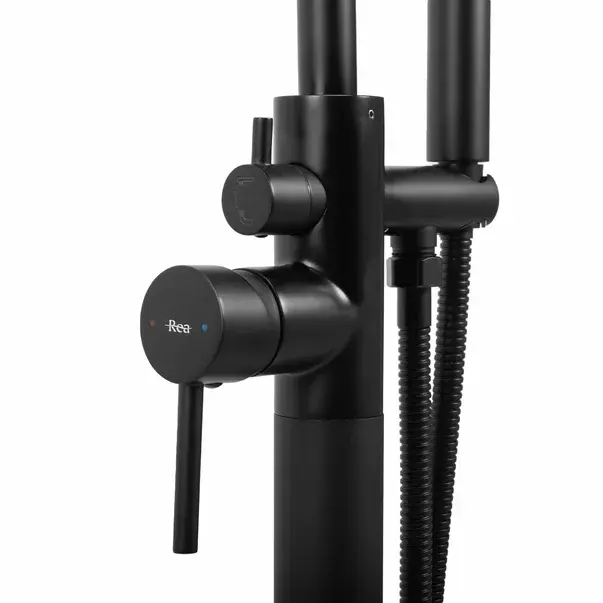 Baterie monocomanda pentru cada freestanding negru Rea Clark [4]