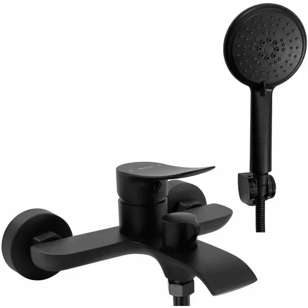 Baterie monocomanda pentru cada negru mat Rea Dart [1]