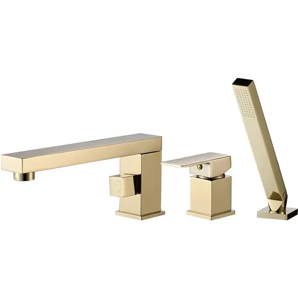 Baterie pe cada auriu Rea Glen si set de dus inclus 3 piese [1]