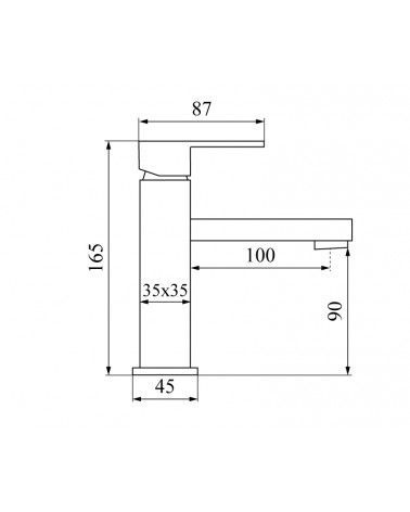 Baterie pentru baie calani low SIENA negru [6]