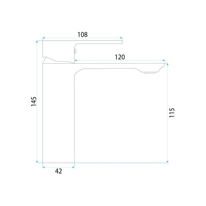 Baterie pentru baie Rea Drop auriu periat [6]
