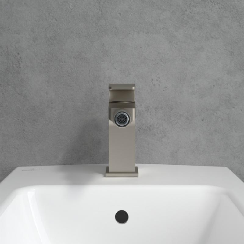 Baterie pentru bideu Villeroy&Boch, Architectura Square, cu ventil cu tijă, brushed nickel [4]