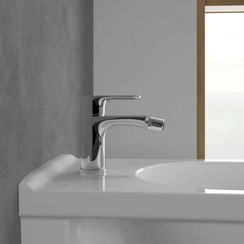 Baterie pentru bideu Villeroy&Boch, O.Novo, cu ventil cu tijă, crom [3]