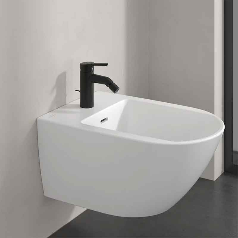 Baterie pentru bideu Villeroy&Boch, Skyla, cu ventil cu tijă, negru mat [4]