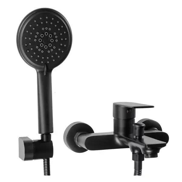 Baterie pentru cada cu set de dus Rea Mayson negru mat [1]
