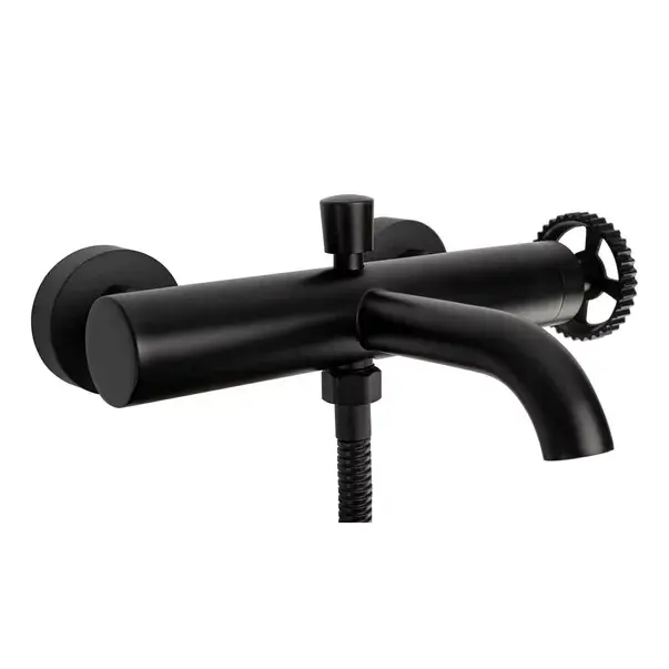 Baterie pentru cada cu set de dus Rea Vertigo negru mat [2]
