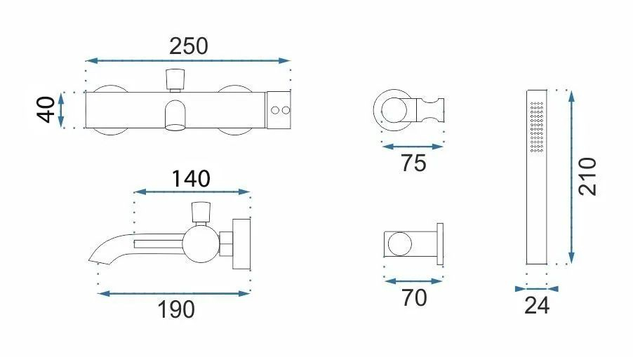 Baterie pentru cada Rea Lungo Grip Titan [6]