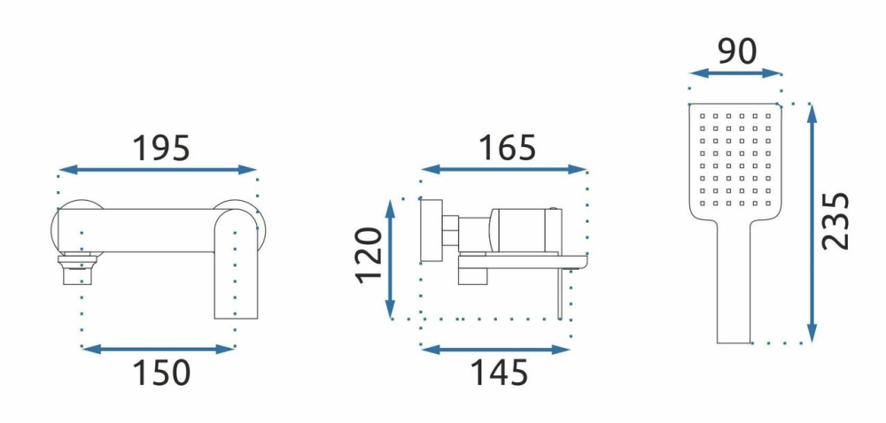 Baterie pentru cadă REA STORM cupru periat [8]