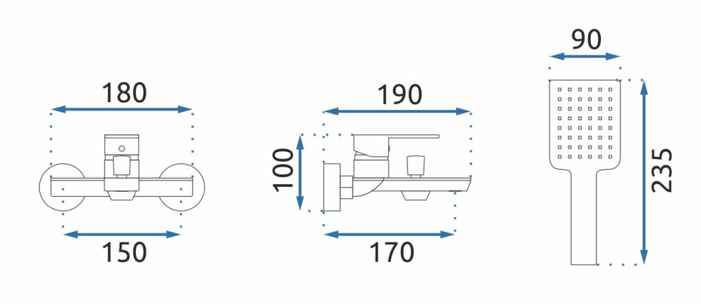 Baterie pentru cadă REA Urban negru [6]