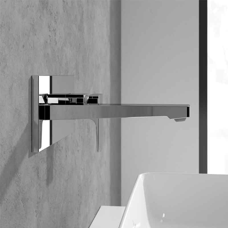 Baterie pentru lavoar incastrata Villeroy&Boch, Architectura Square, cu ventil click clack crom [4]