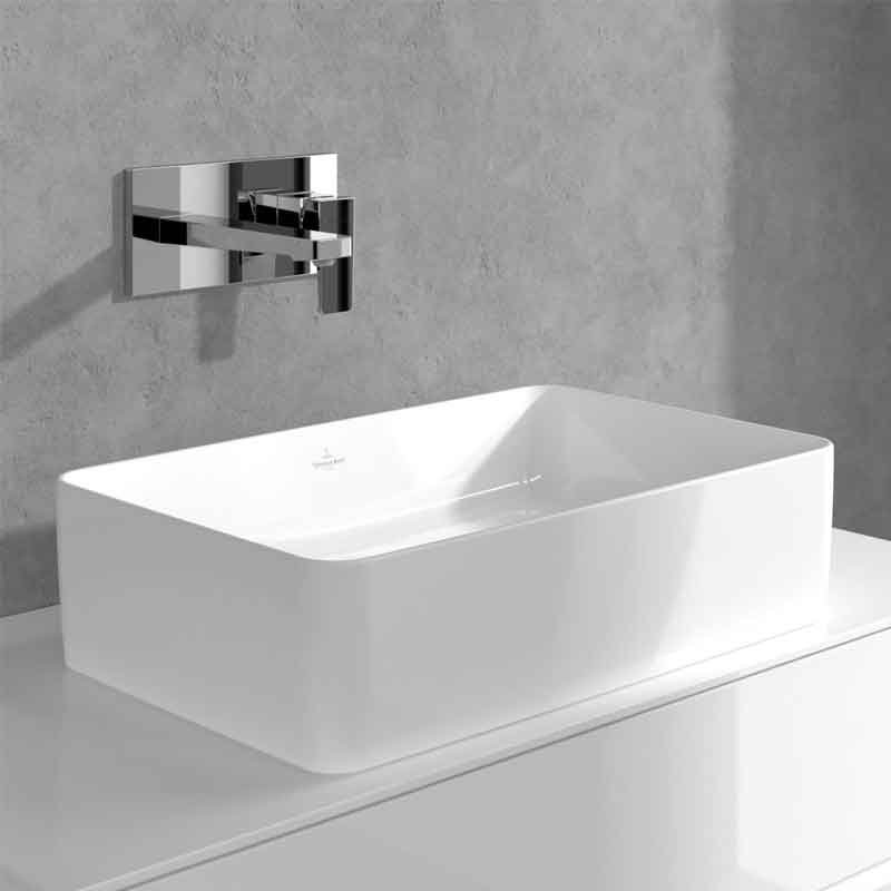 Baterie pentru lavoar incastrata Villeroy&Boch, Architectura Square, cu ventil click clack crom [5]
