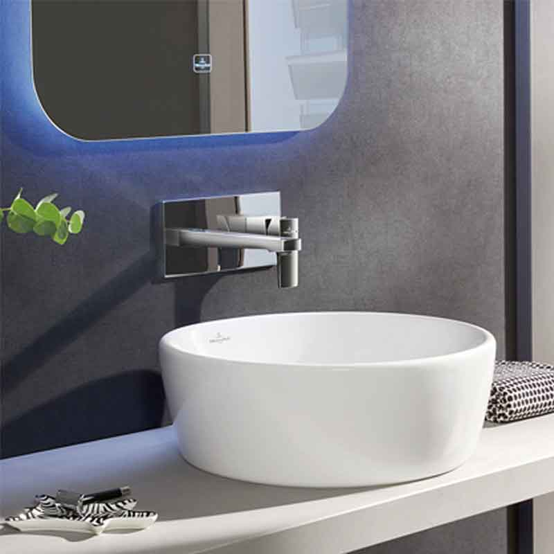 Baterie pentru lavoar incastrata Villeroy&Boch, Architectura Square, cu ventil click clack crom [7]