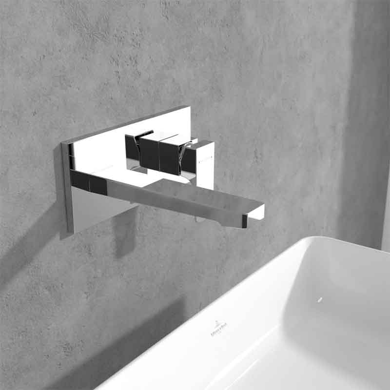 Baterie pentru lavoar incastrata Villeroy&Boch, Architectura Square, cu ventil click clack crom [2]
