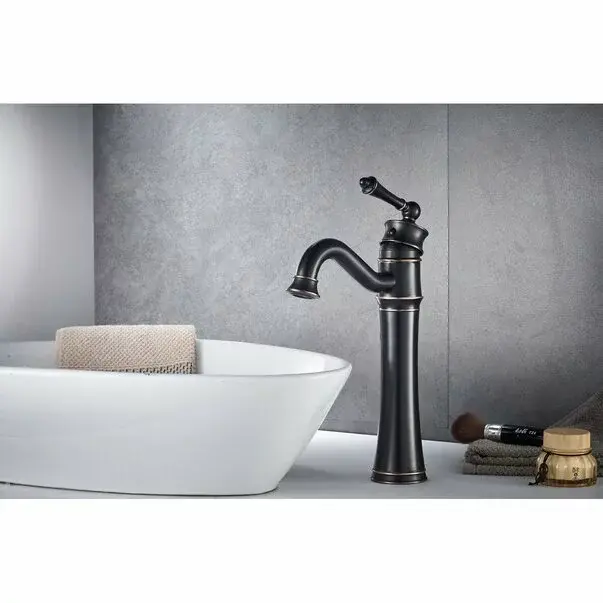 Baterie pentru lavoar pe blat Rea Vintage negru [4]