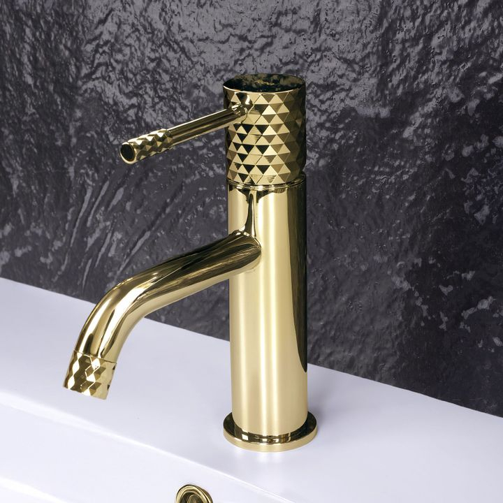 Baterie pentru lavoar Rea Lungo Diamond auriu [5]