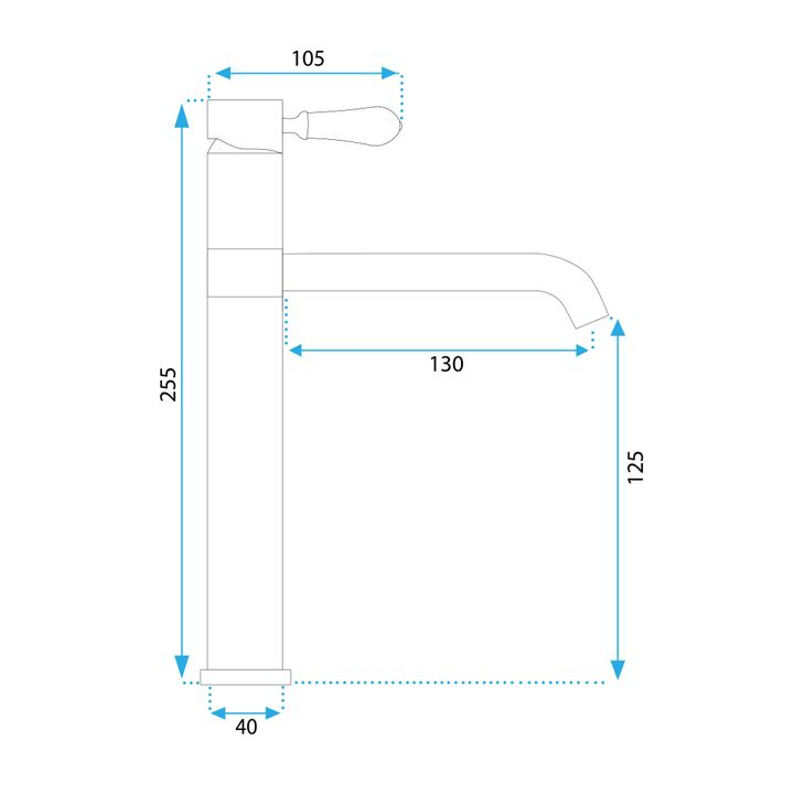 Baterie pentru lavoar Rea Serra BLACK negru  [13]