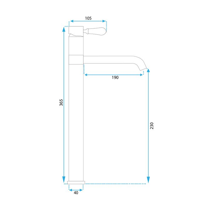 Baterie pentru lavoar Rea Serra BLACK negru mat [12]