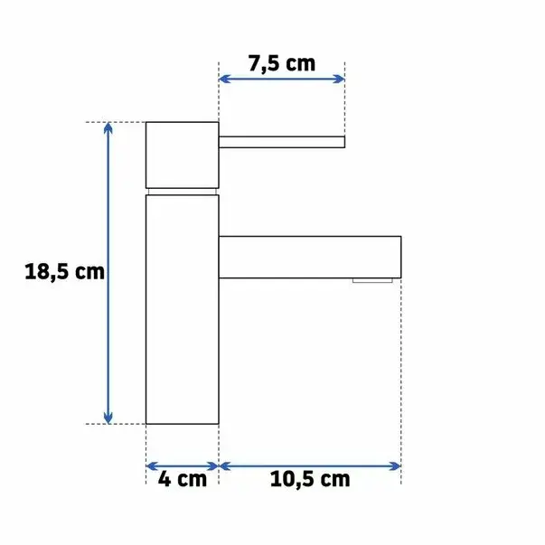 Baterie pentru lavoar Rea Tess Light auriu periat [2]