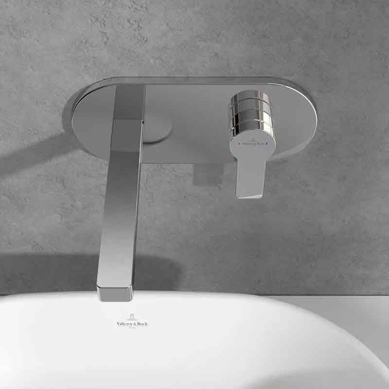 Baterie pentru lavoar Villeroy&Boch, Architectura, montaj incastrat, crom [4]