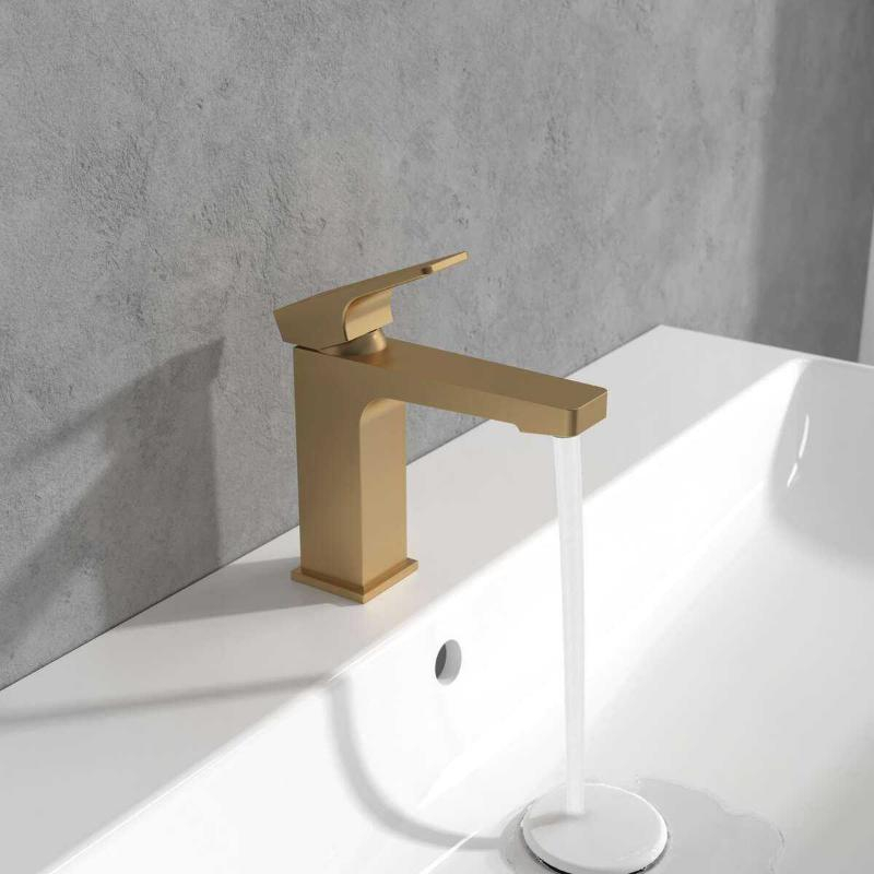 Baterie pentru lavoar Villeroy&Boch, Architectura Square 112, fără ventil , brushed gold [7]