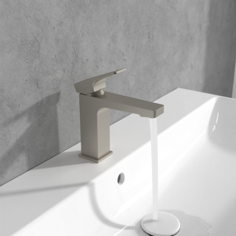 Baterie pentru lavoar Villeroy&Boch, Architectura Square 112, fără ventil , brushed nickel [7]