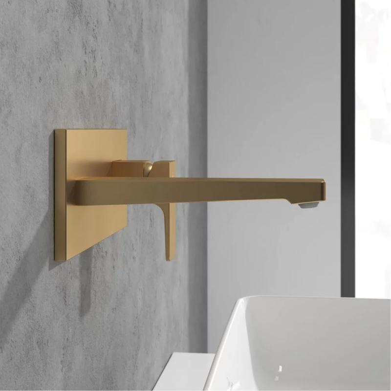 Baterie pentru lavoar Villeroy&Boch, Architectura Square, montaj încastrat, brushed gold [4]