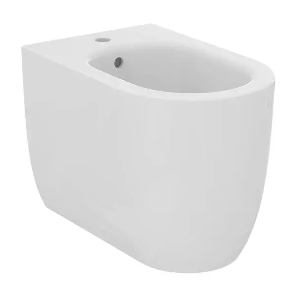 Bideu pe pardoseala Atelier Blend Curve alb lucios [1]