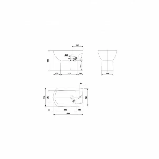 Bideu pe pardoseala Gala Smart 56x35 [3]