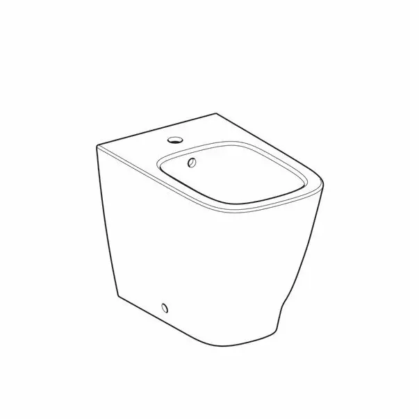 Bideu pe pardoseala Geberit Smyle Square alb [2]