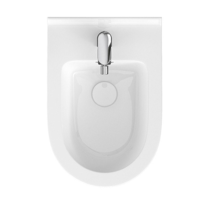 Bideu suspendat Cersanit, Crea, oval, alb [5]