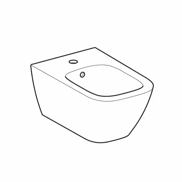 Bideu suspendat Geberit Smyle Square alb [2]