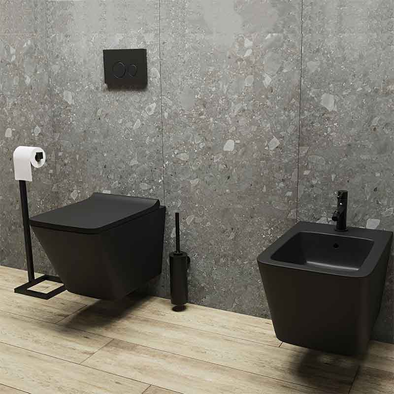 Bideu suspendat Spectrum, Lima, cu fixare ascunsă, 34 x 48.5 cm, negru mat [2]