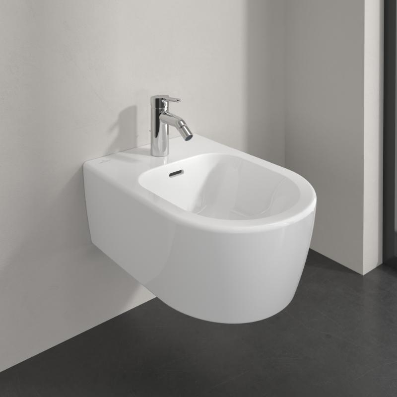 Bideu suspendat Villeroy&Boch, Skyla, fixare ascunsă, alb alpin [2]